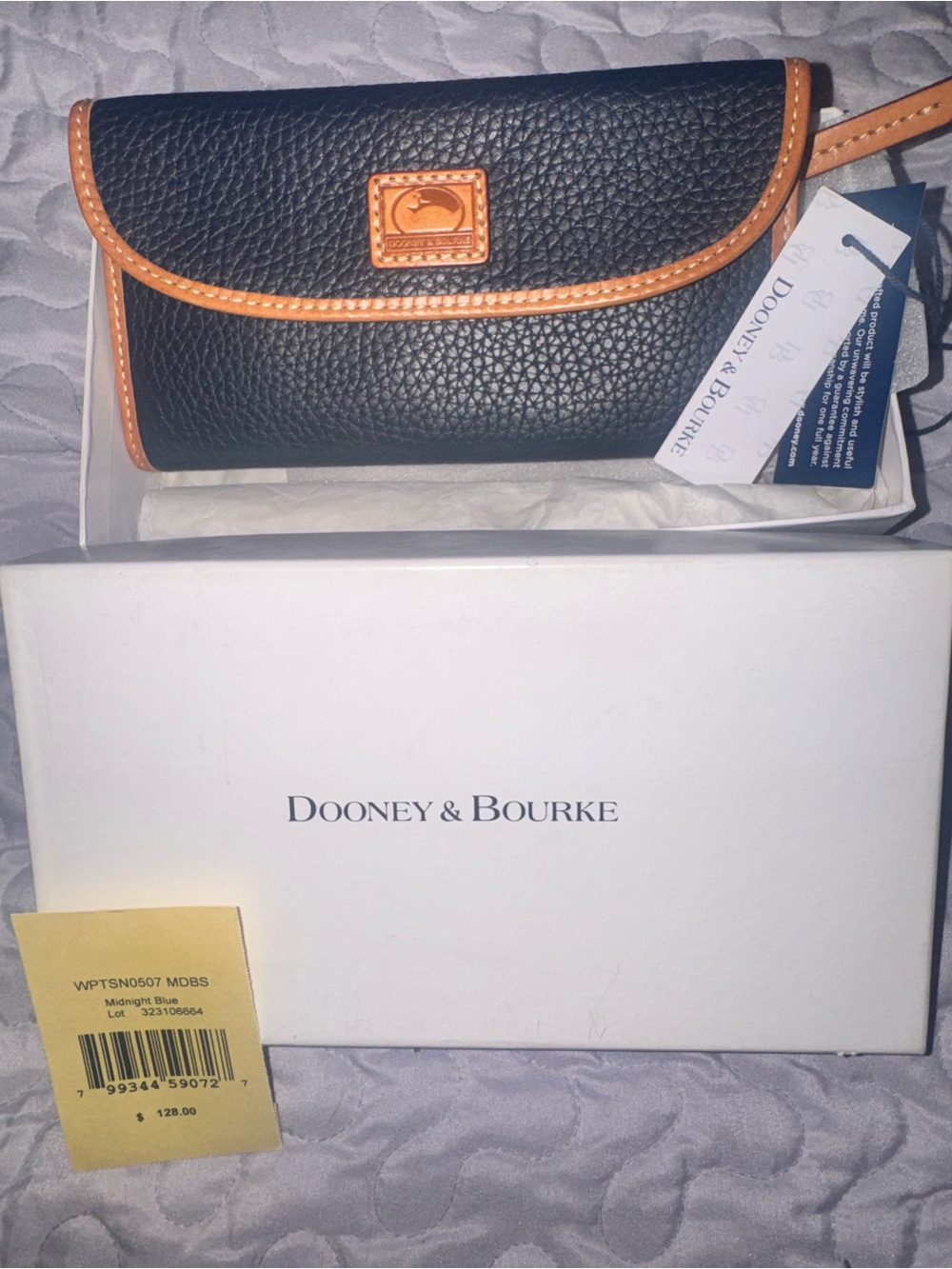 Dooney & Bourke Navy blue leather wallet NWT WPTSN0507 vintage!